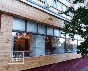 Оклейка стекла матовой пленкой