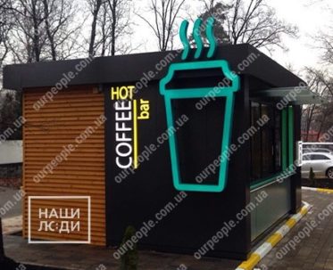 Вывеска для кофейни, объемные буквы и логотип