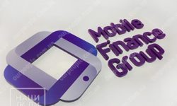 Логотип компанії з градієнтом на стіну в офіс