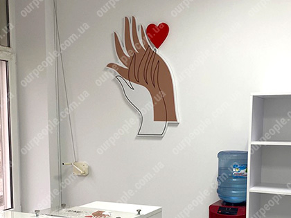 Логотип компании на ресепшен, заказать в Киеве